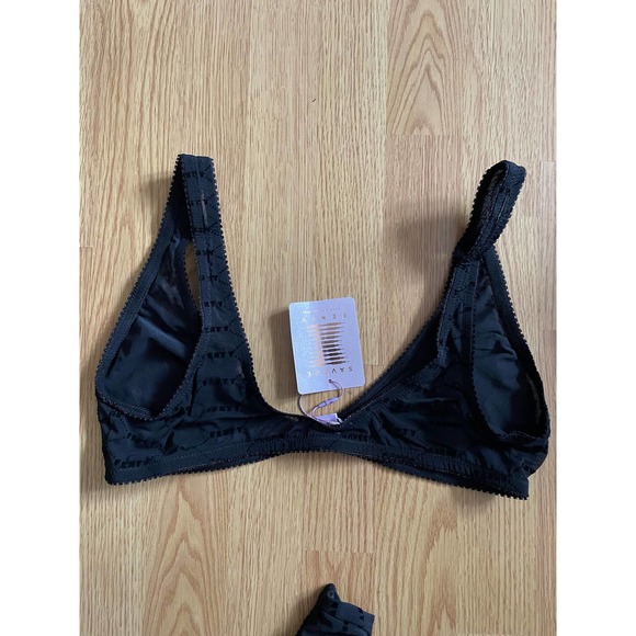 Savage X Fenty Flocked Logo Bralette - Picture 5 of 10